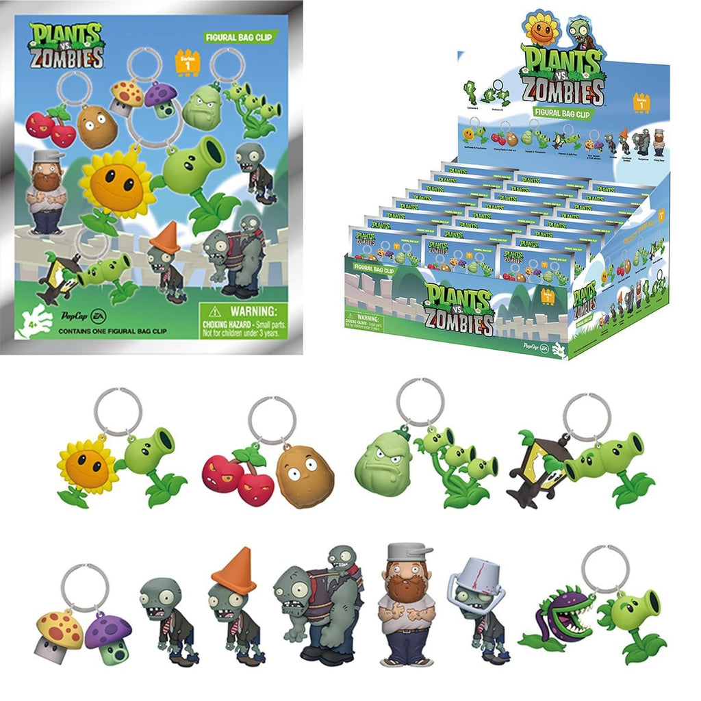 Plants vs. Zombies 3D Foam Bag Clip Display Case of 24
