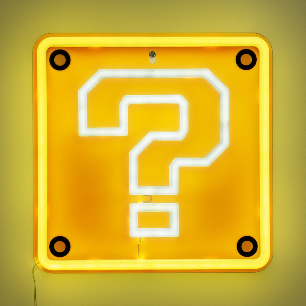 Super Mario Bros. Question Block Wall Mountable LED Neon Light