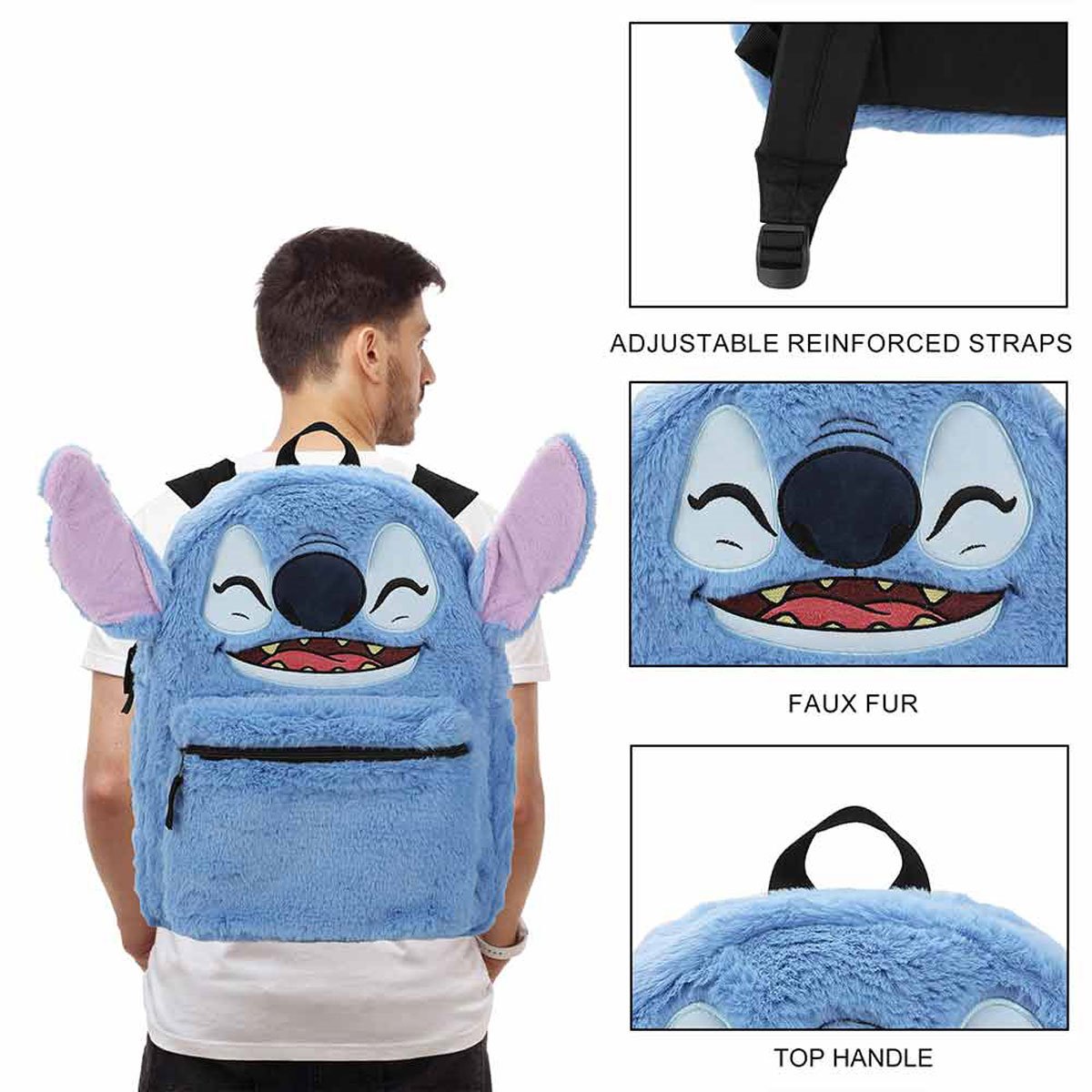 Lilo & Stitch Stitch 3D Face Reversible Backpack