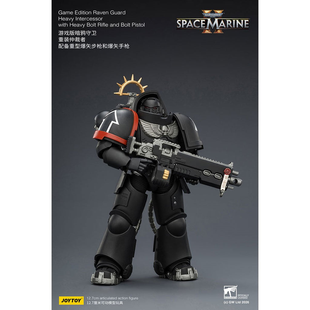Joy Toy Warhammer 40K Space Marines Game Edition Raven Guard Intercessor Bolt Rifle & Pistol 1:18 Scale Action Figure
