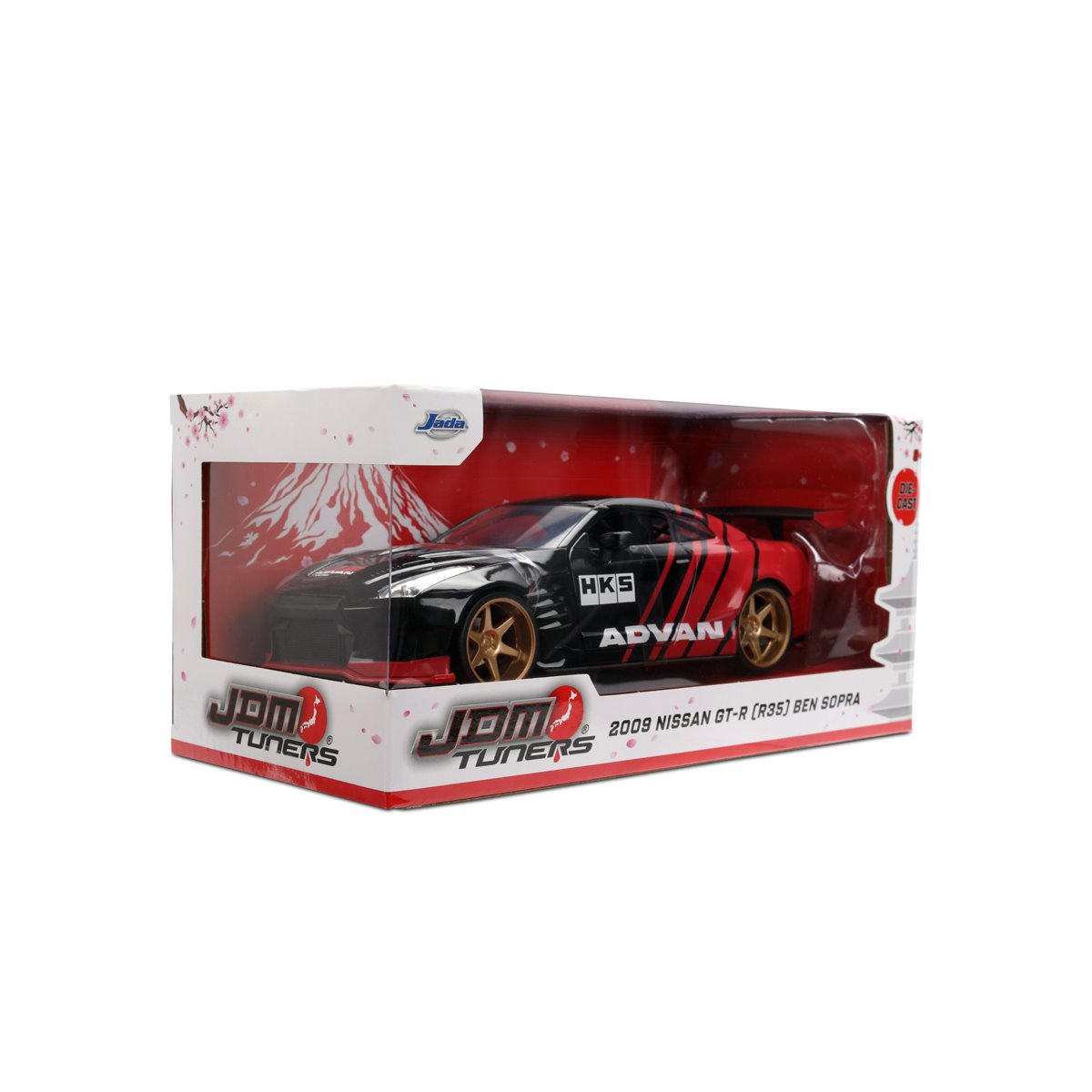 JDM Tuners 2009 Nissan GT-R R35 Ben Sopra Glossy Red 1:24 Scale Die-Cast Metal Vehicle