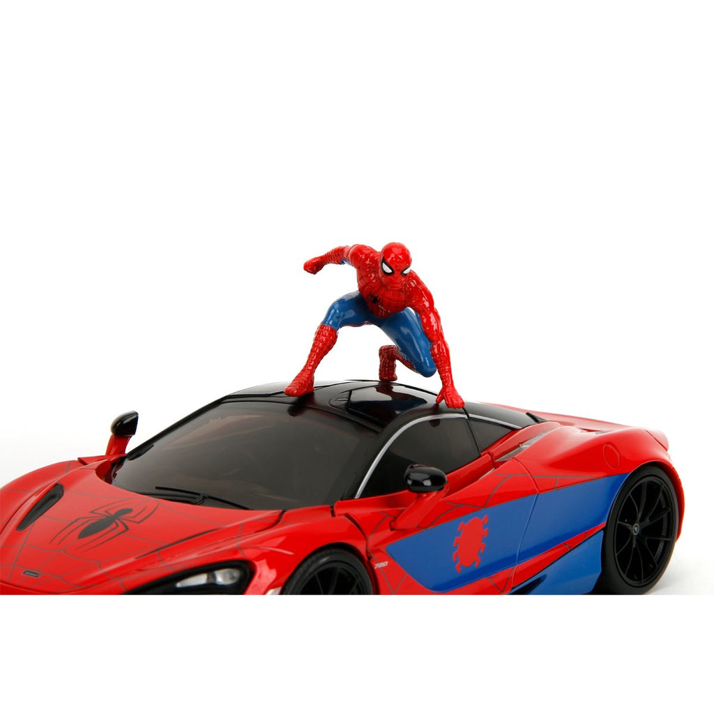 Hollywood Rides Marvel Spider-Man McLaren 720S 1:24 Scale Die-Cast Metal Vehicle with Spider-Man Figure