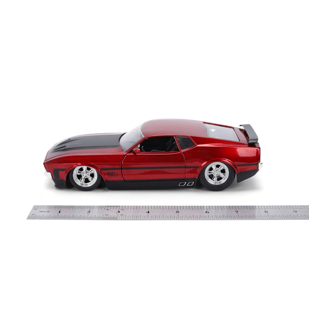 Bigtime Muscle 1973 Red Ford Mustang Mach 1 1:24 Scale Die-Cast Metal Vehicle