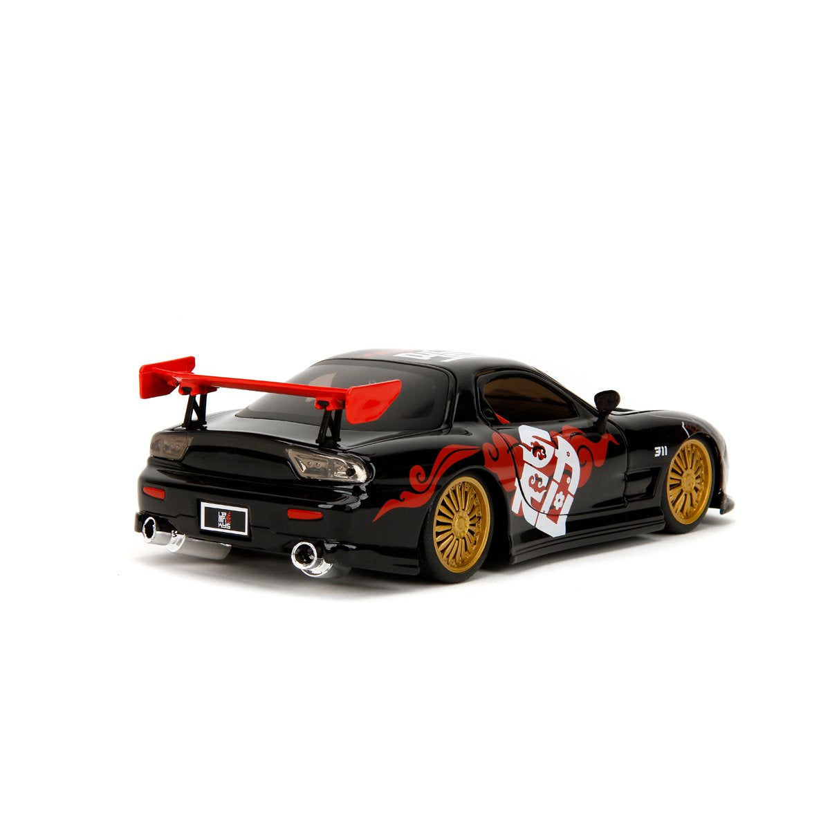 Hollywood Rides Lab Monkeys 1993 Mazda RX7 1:24 Scale Die-Cast Metal Vehicle with Saru Figure