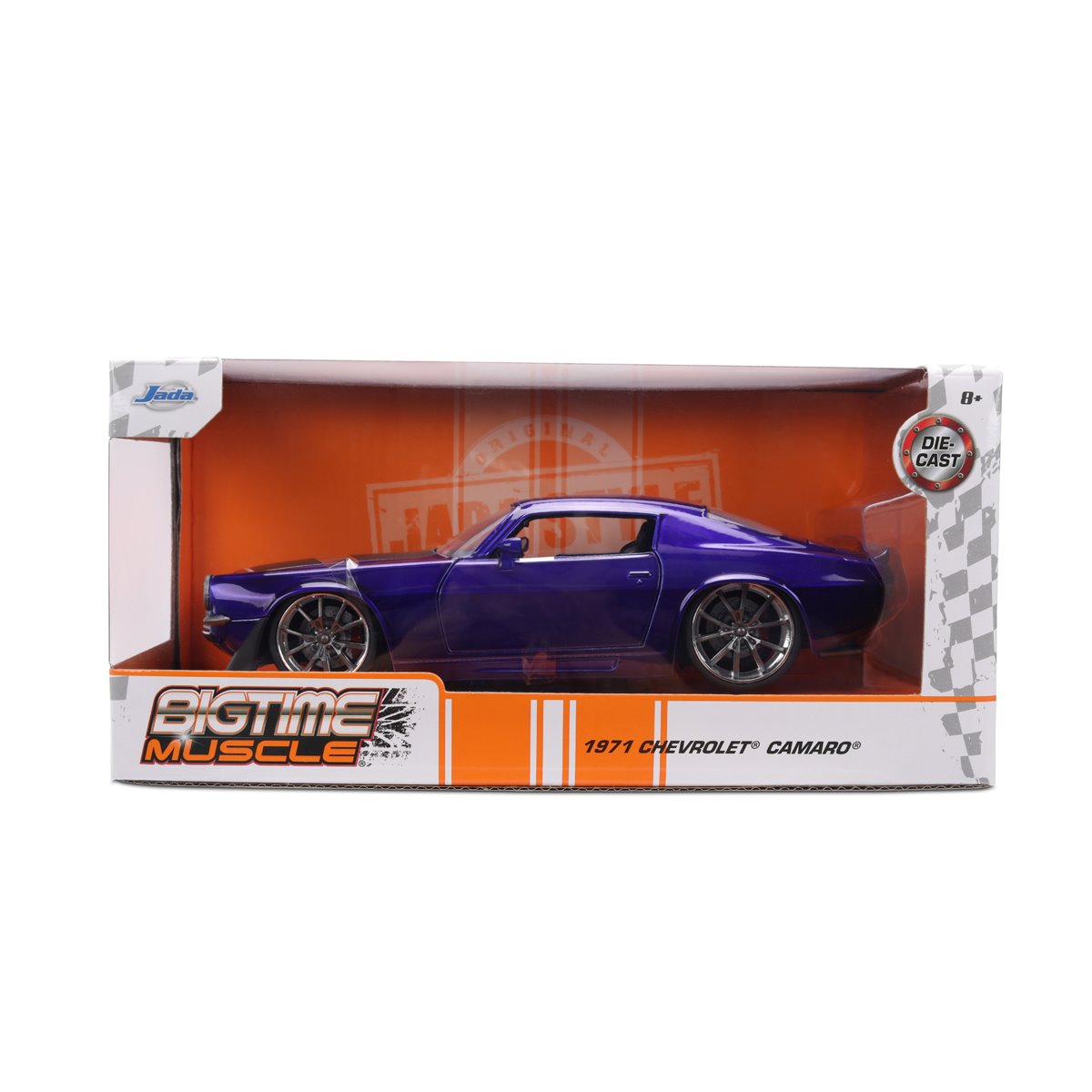 Bigtime Muscle 1971 Chevrolet Camaro Candy Purple 1:24 Scale Die-Cast Metal Vehicle