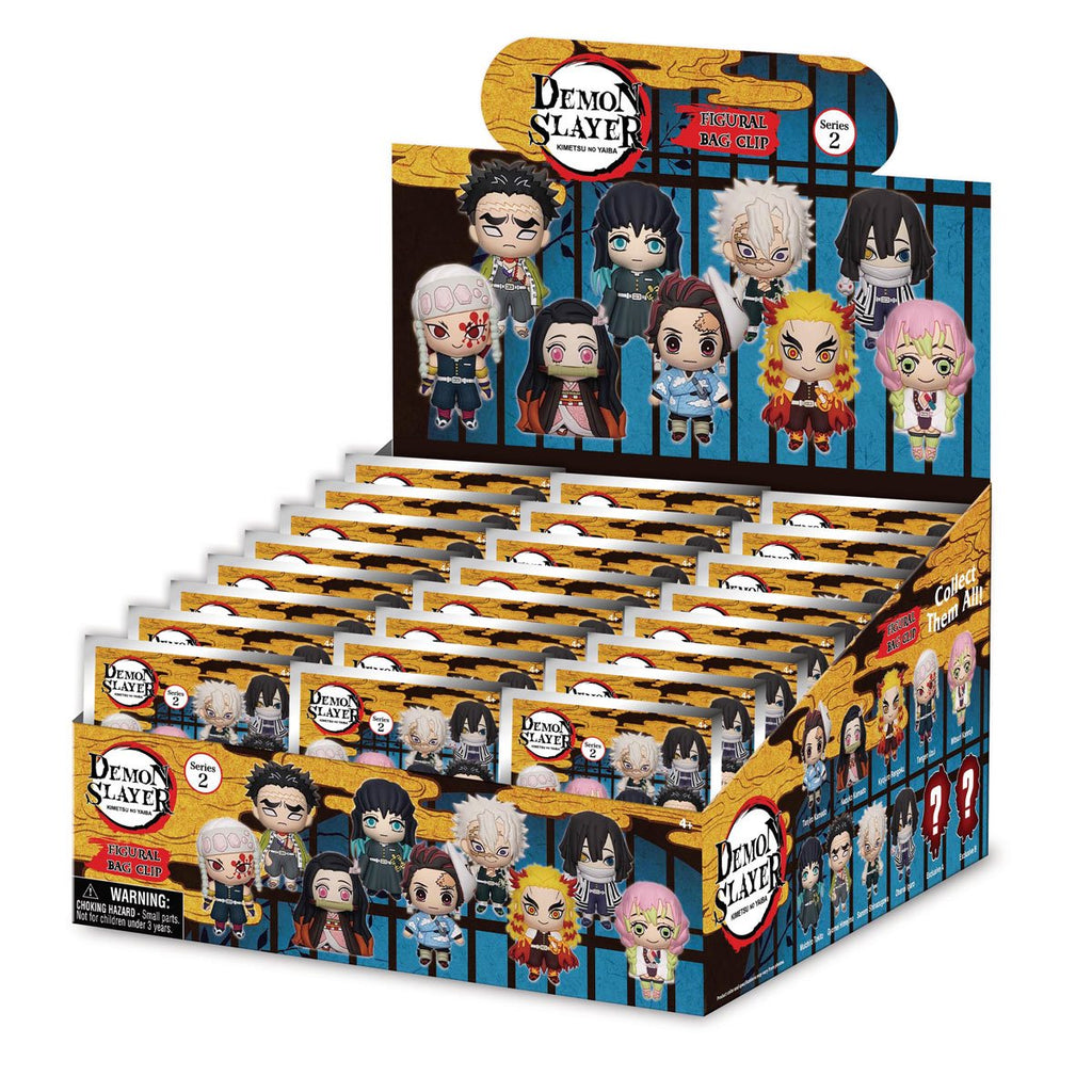 Demon Slayer Series 2 3D Foam Bag Clip Display Case of 24