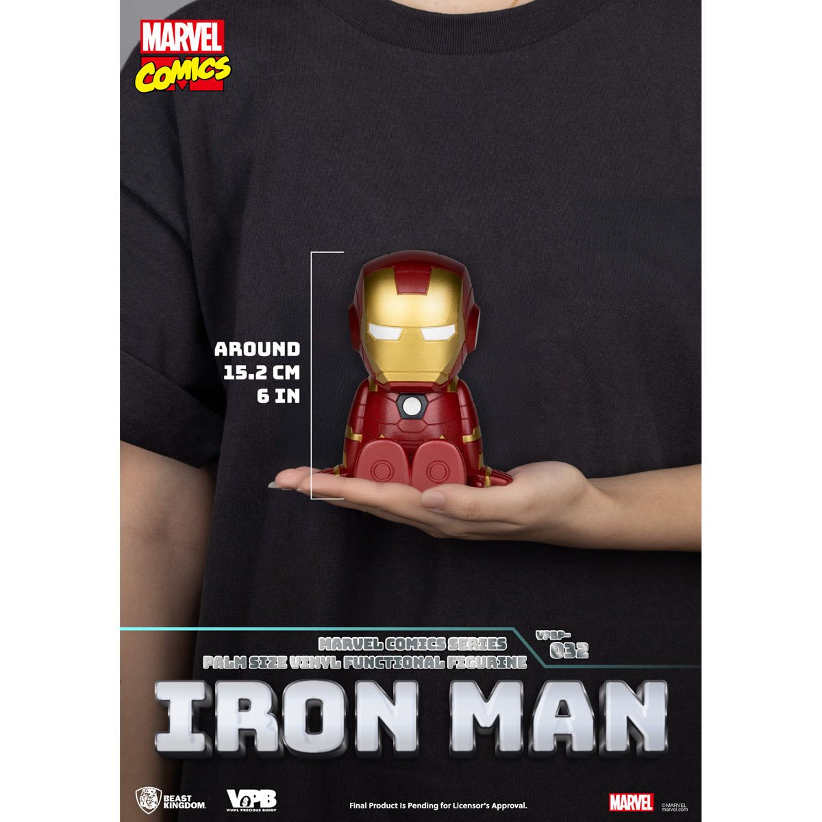 Marvel Comics Iron Man VPBP-032 Palm Size Vinyl Functional Piggy Bank