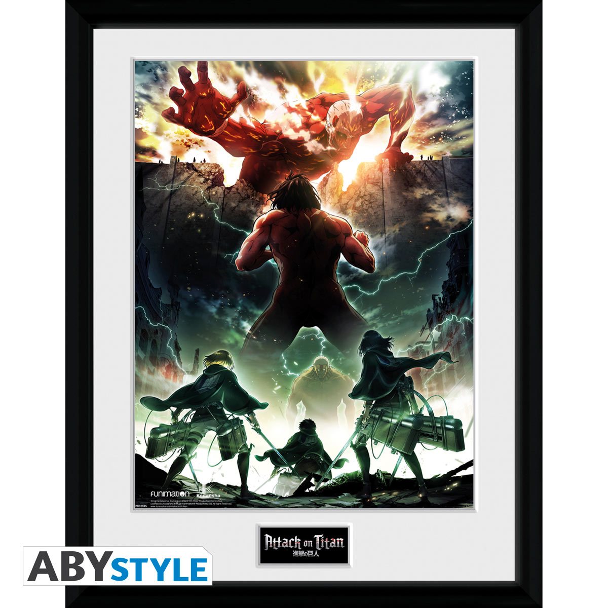 Attack on Titan Key Art Framed Poster