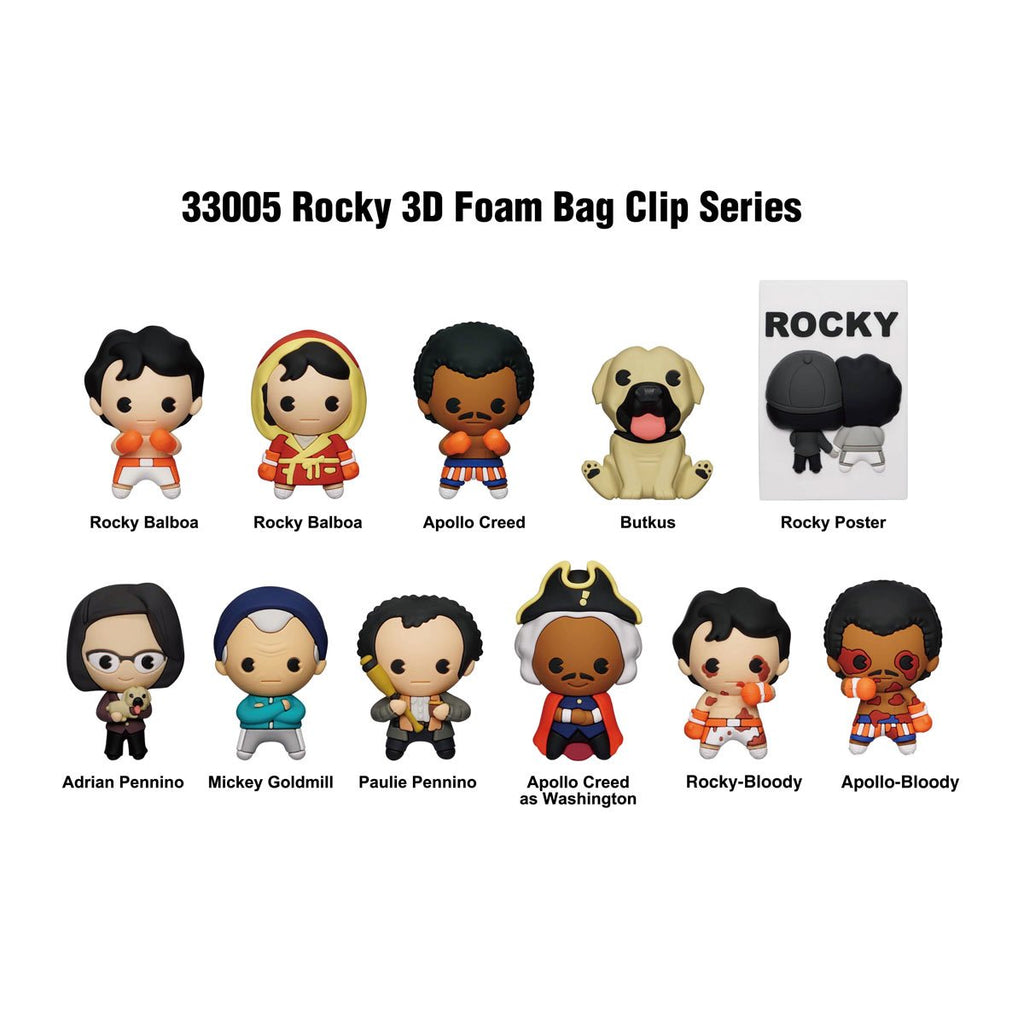 Rocky 3D Foam Bag Clip Random 6-Pack