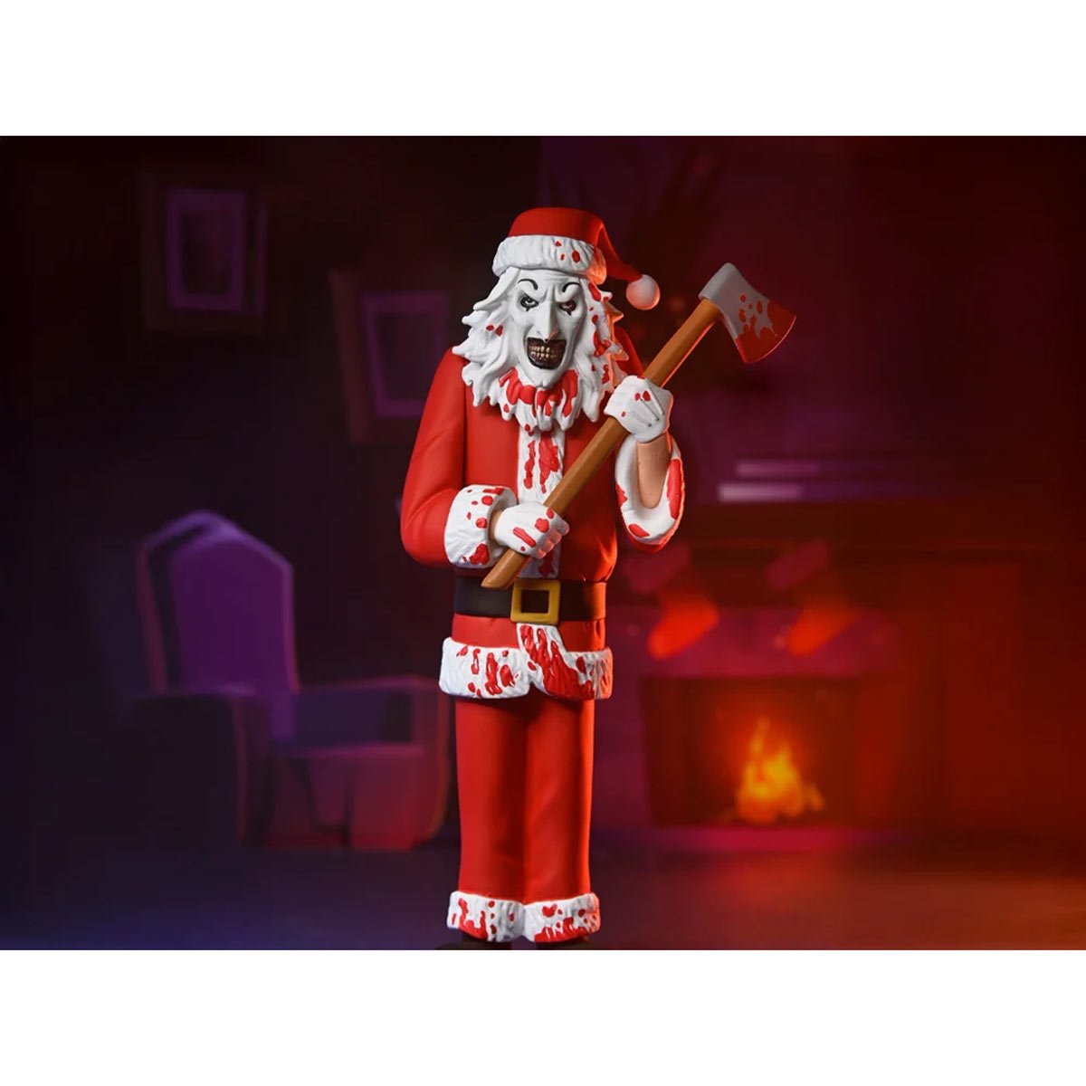 Terrifier 3 Toony Terrors Santa Suit Art the Clown Bloody Version 6-Inch Scale Action Figure