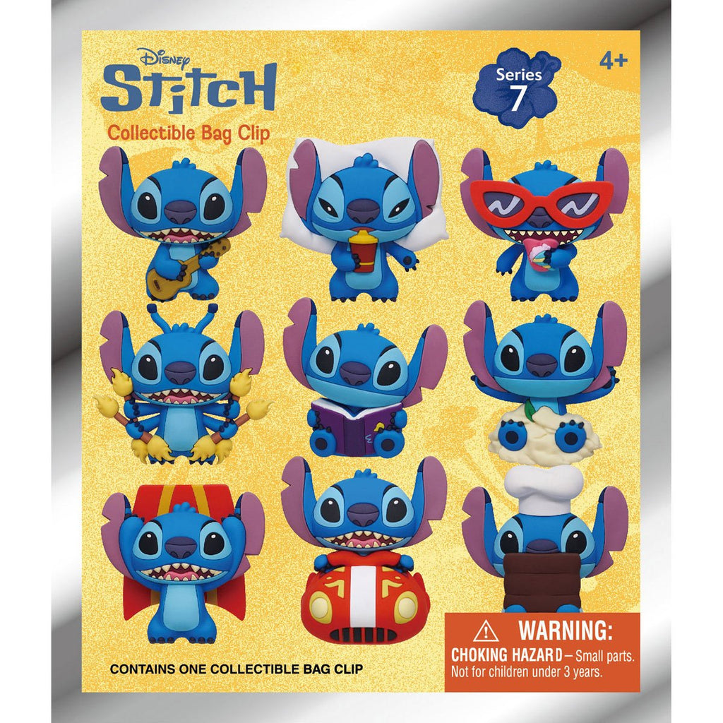 Lilo & Stitch Stitch Series 7 3D Foam Bag Clip Display Case of 24