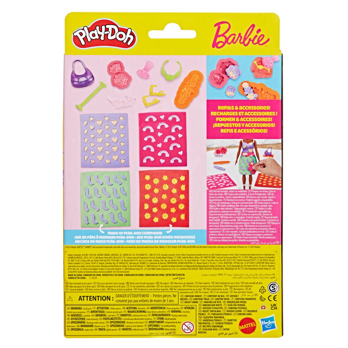 Play-Doh Barbie Designer Pattern Packs Wave 1 Set of 3