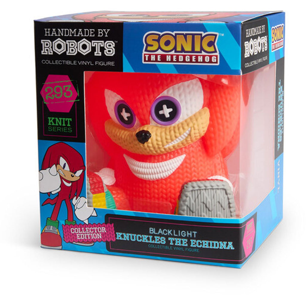 Sonic the Hedgehog Knuckles #293 Blacklight Handmade By Robots Vinyl Figure