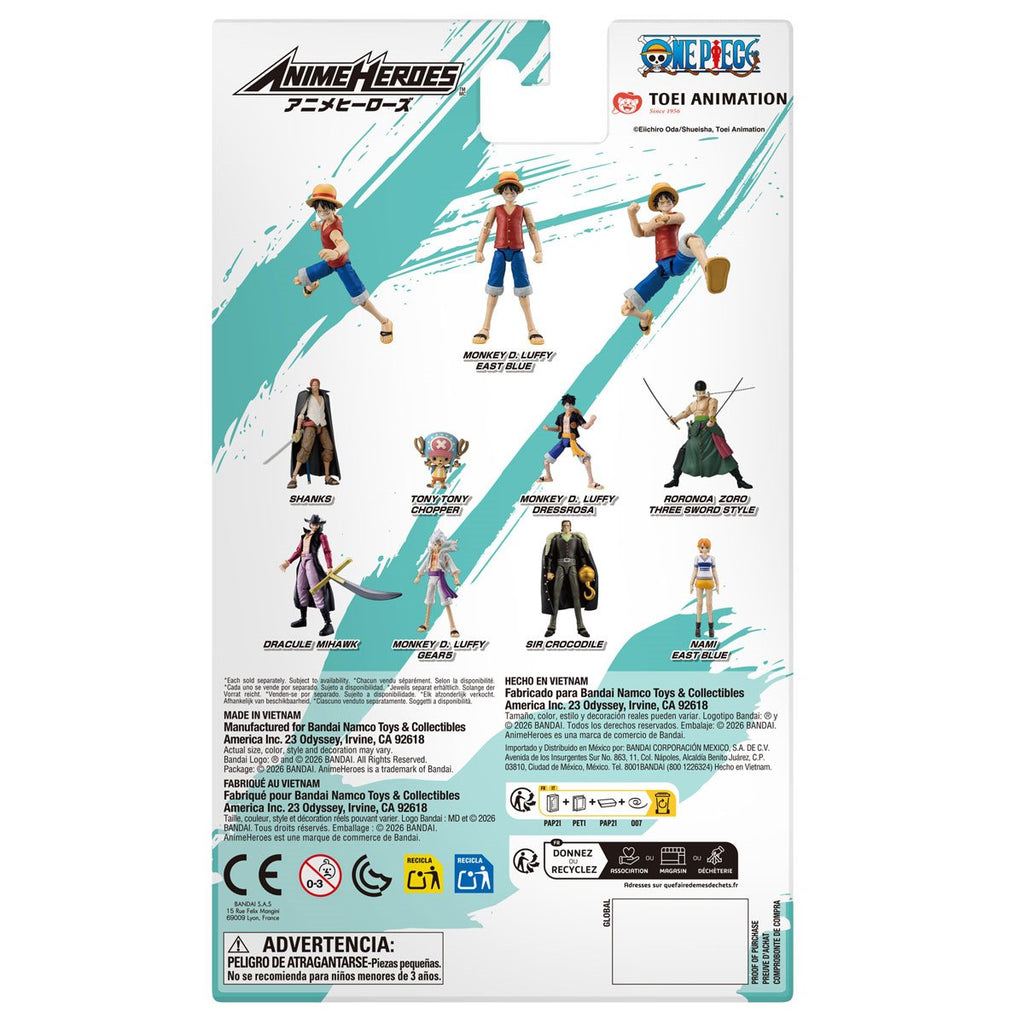 One Piece Anime Heroes Monkey D. Luffy East Blue Action Figure