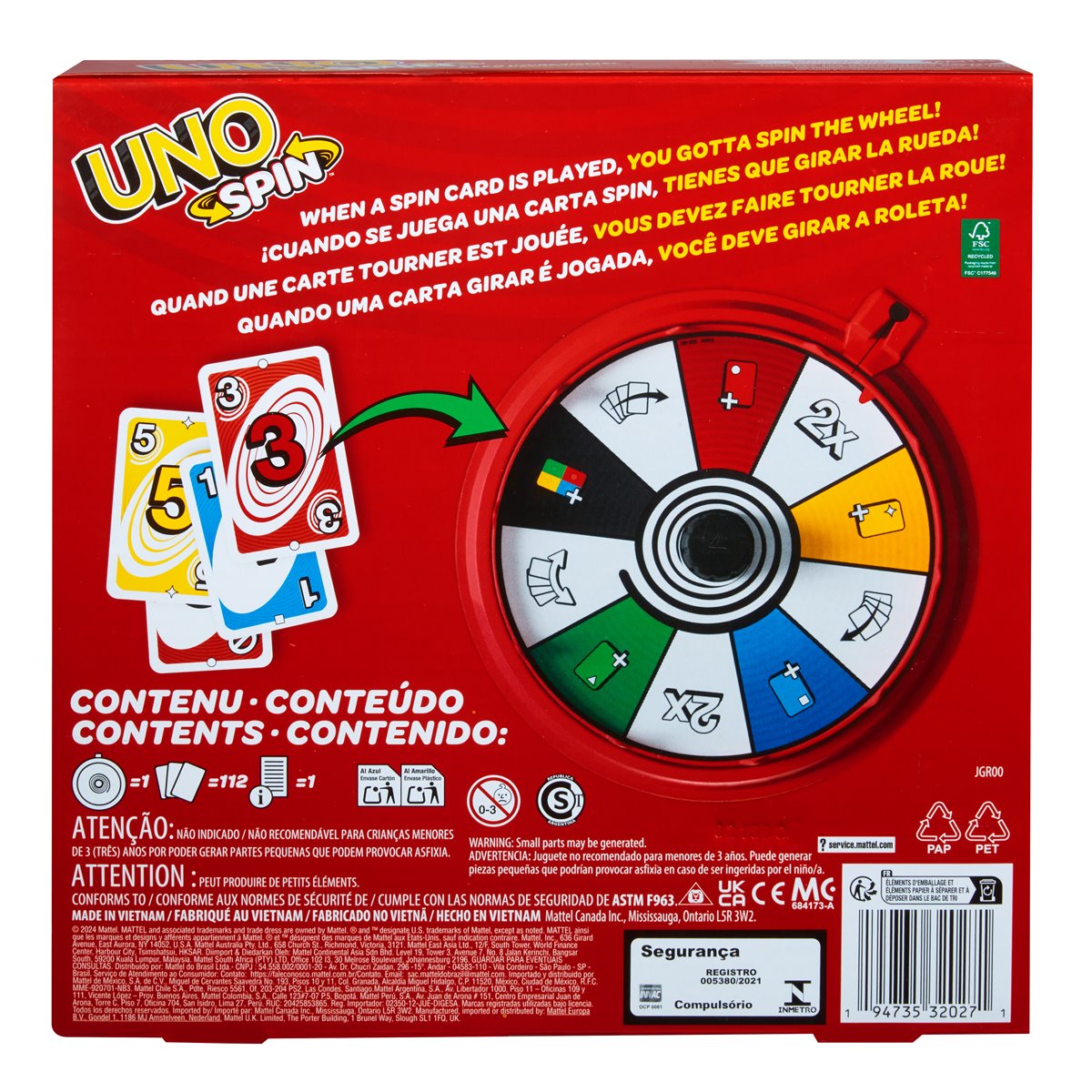 UNO Spin Card Game