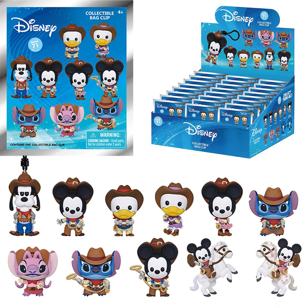 Disney Classic Western Series 71 3D Foam Bag Clip Random 6-Pack