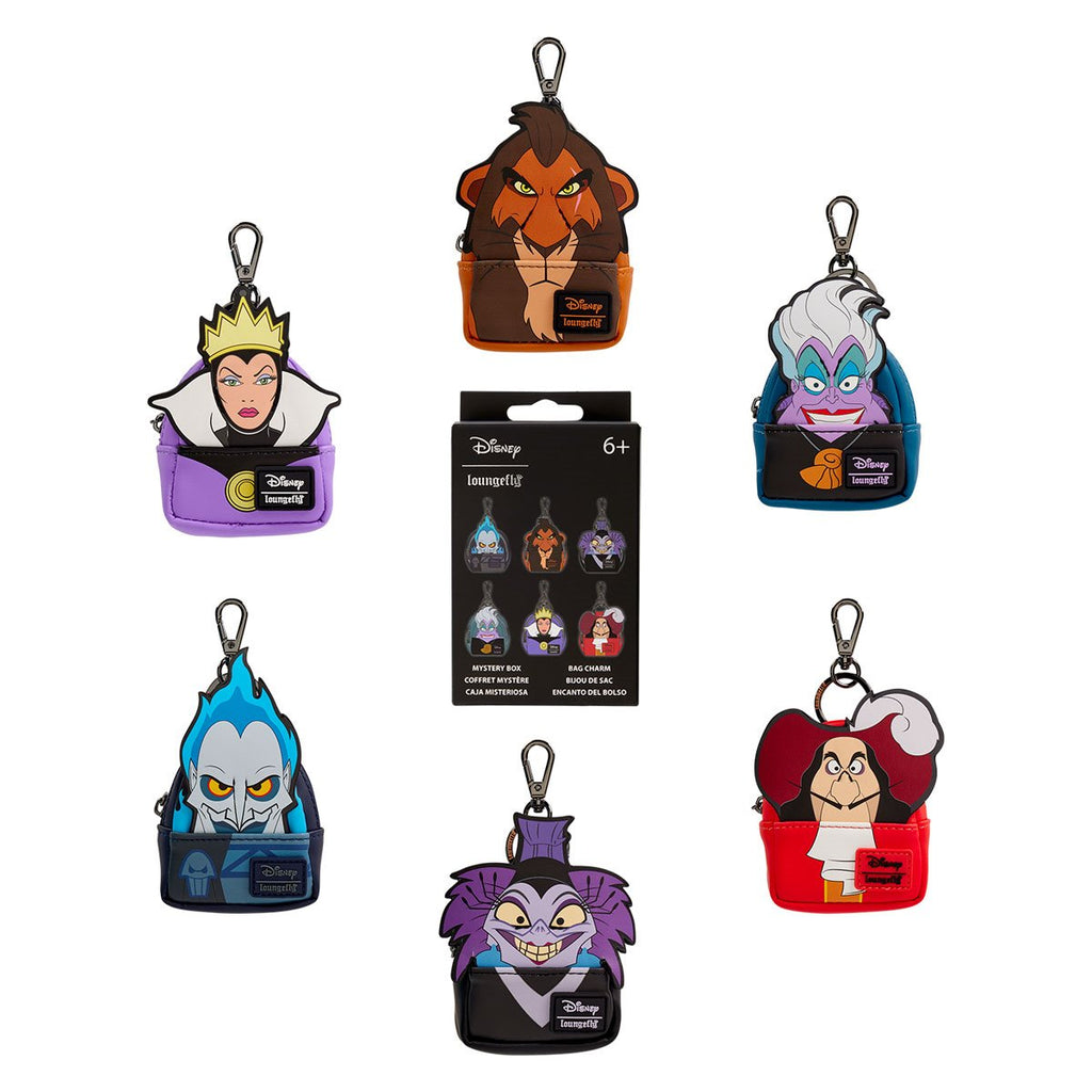 Disney Villains Mini-Backpack Mystery Box Bag Charm Case of 15