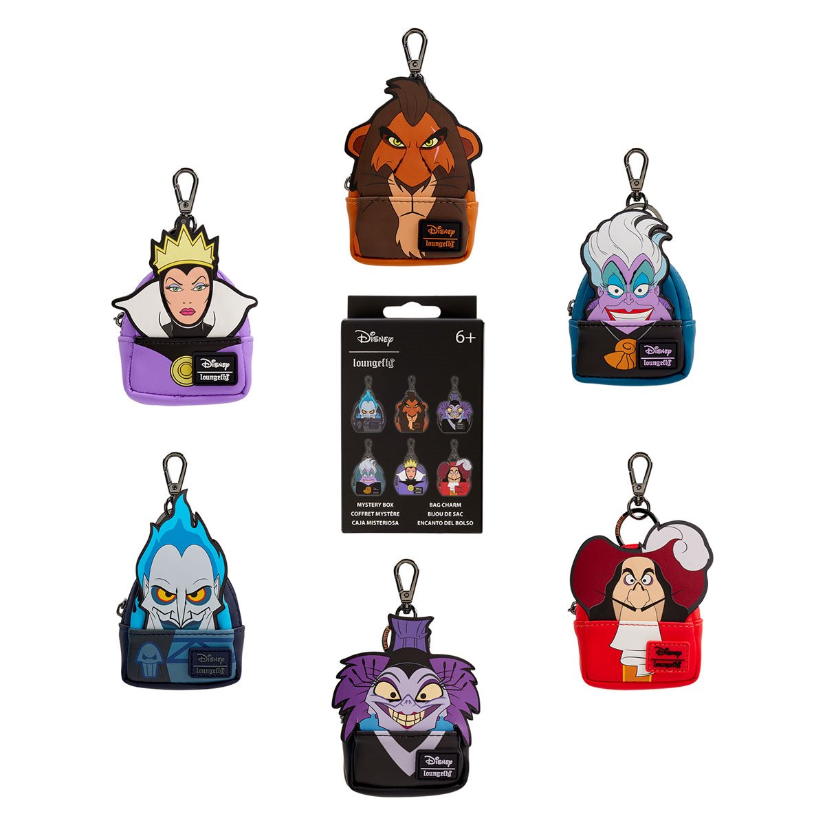 Disney Villains Mini-Backpack Mystery Box Bag Charm Case of 15
