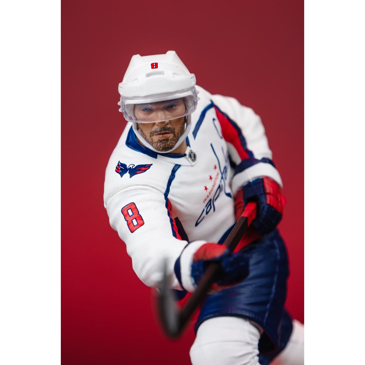 NHL SportsPicks Washington Capitals Alexander Ovechkin White Jersey 7-Inch Posed Figure