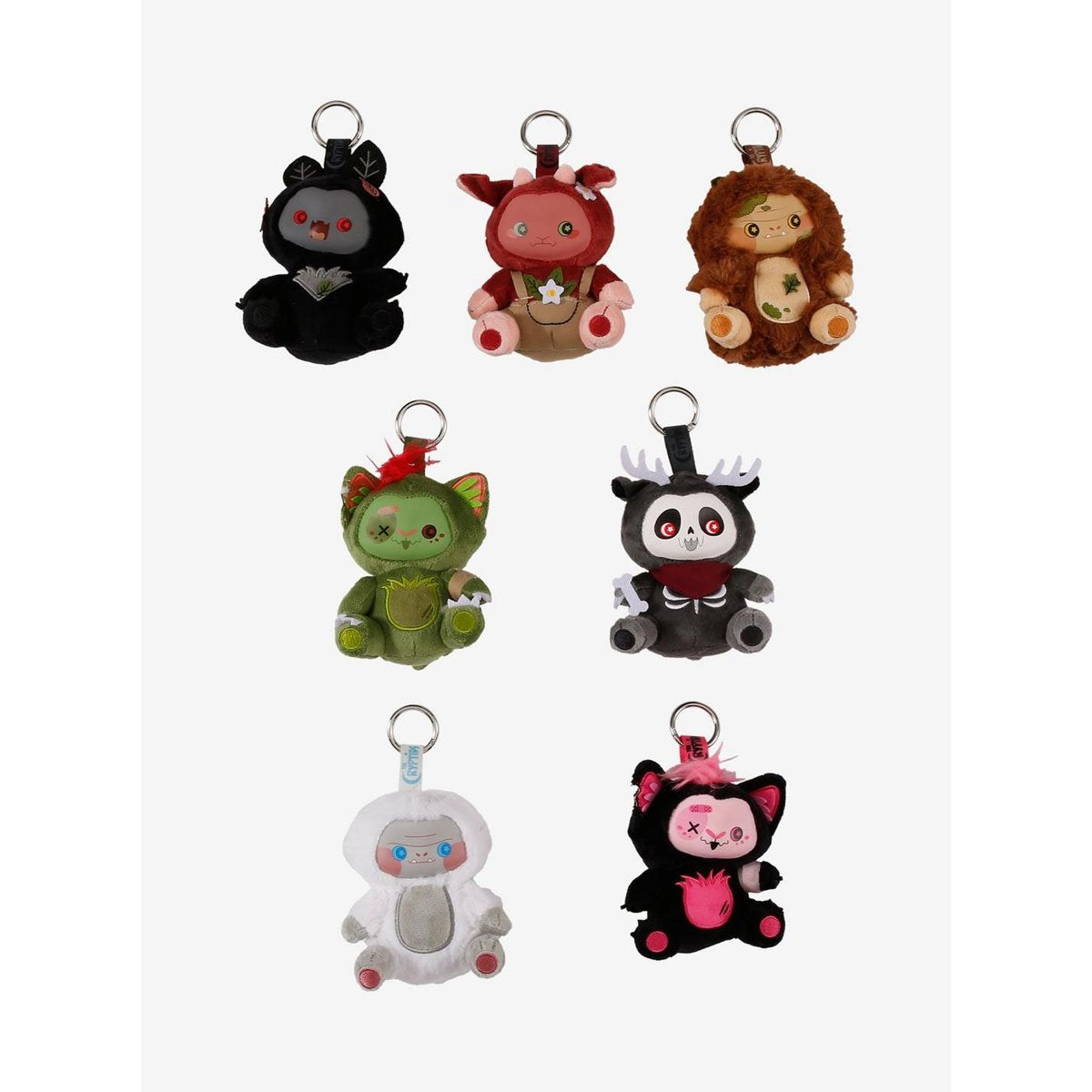 The Cryptids Blind-Box Plush Bag Clip Display of 6