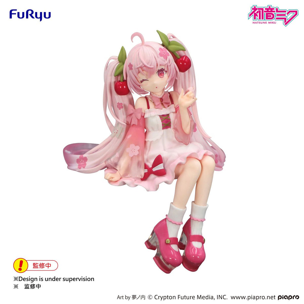 Vocaloid Sakura Miku 2025 Wink Version Noodle Stopper Statue