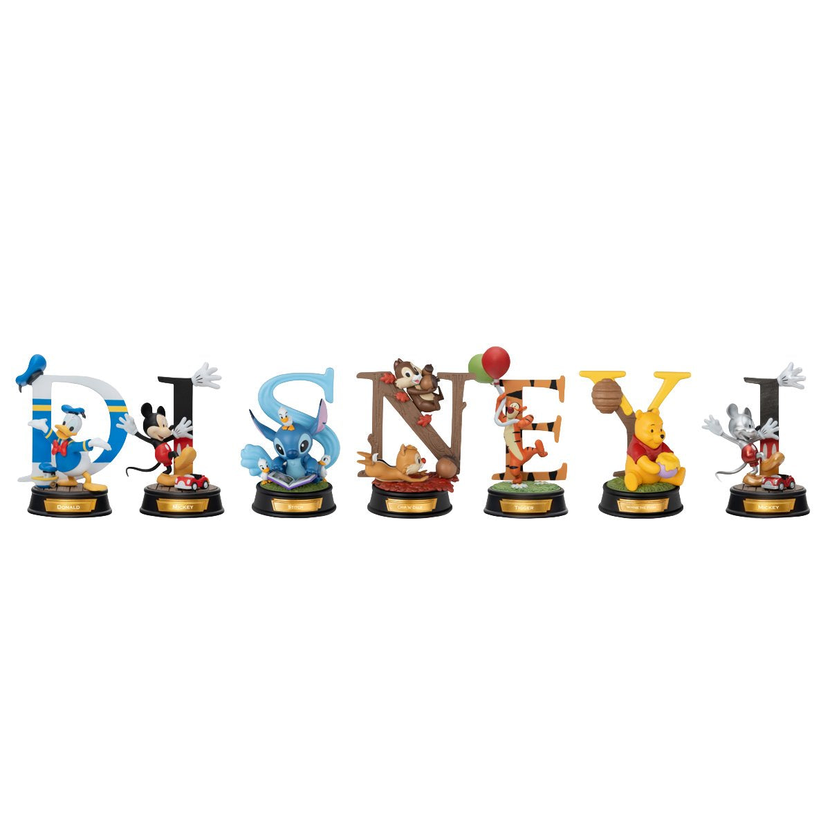 Disney Alphabet Art Series MDS-004 Mini D-Stage Statue Blind Box Set of 6