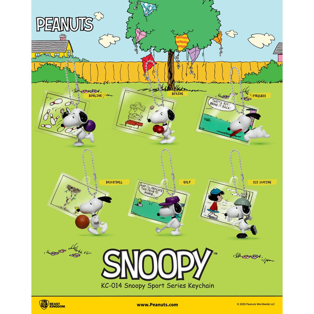 Peanuts Snoopy KC-014 Sporty Scene Series Key Chain Blind Box Case of 6