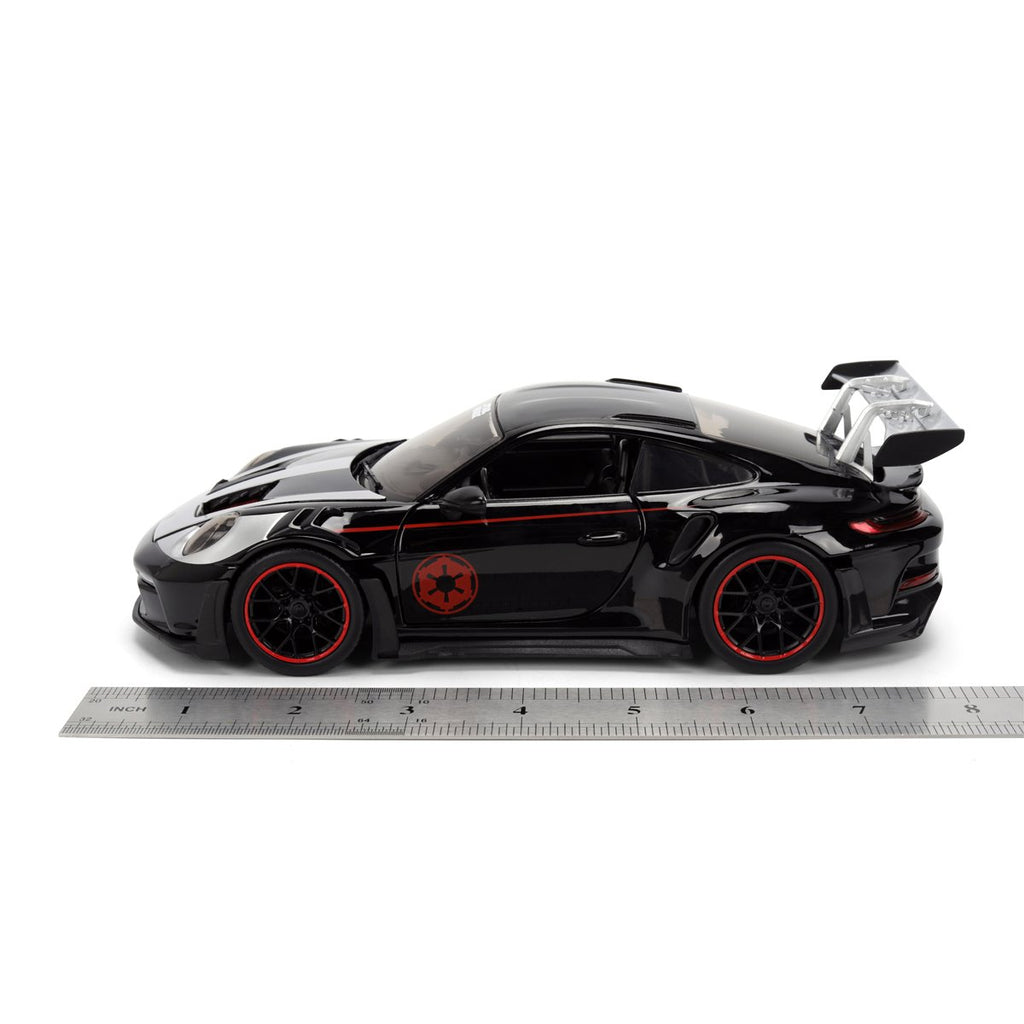 Hollywood Rides Star Wars Porsche 911 GT3 RS 992 1:24 Scale Die-Cast Metal Vehicle with Darth Vader Figure