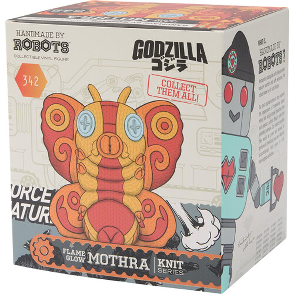 Godzilla Mothra #342 Flame Glow-in-the-Dark Handmade By Robots Vinyl Figure