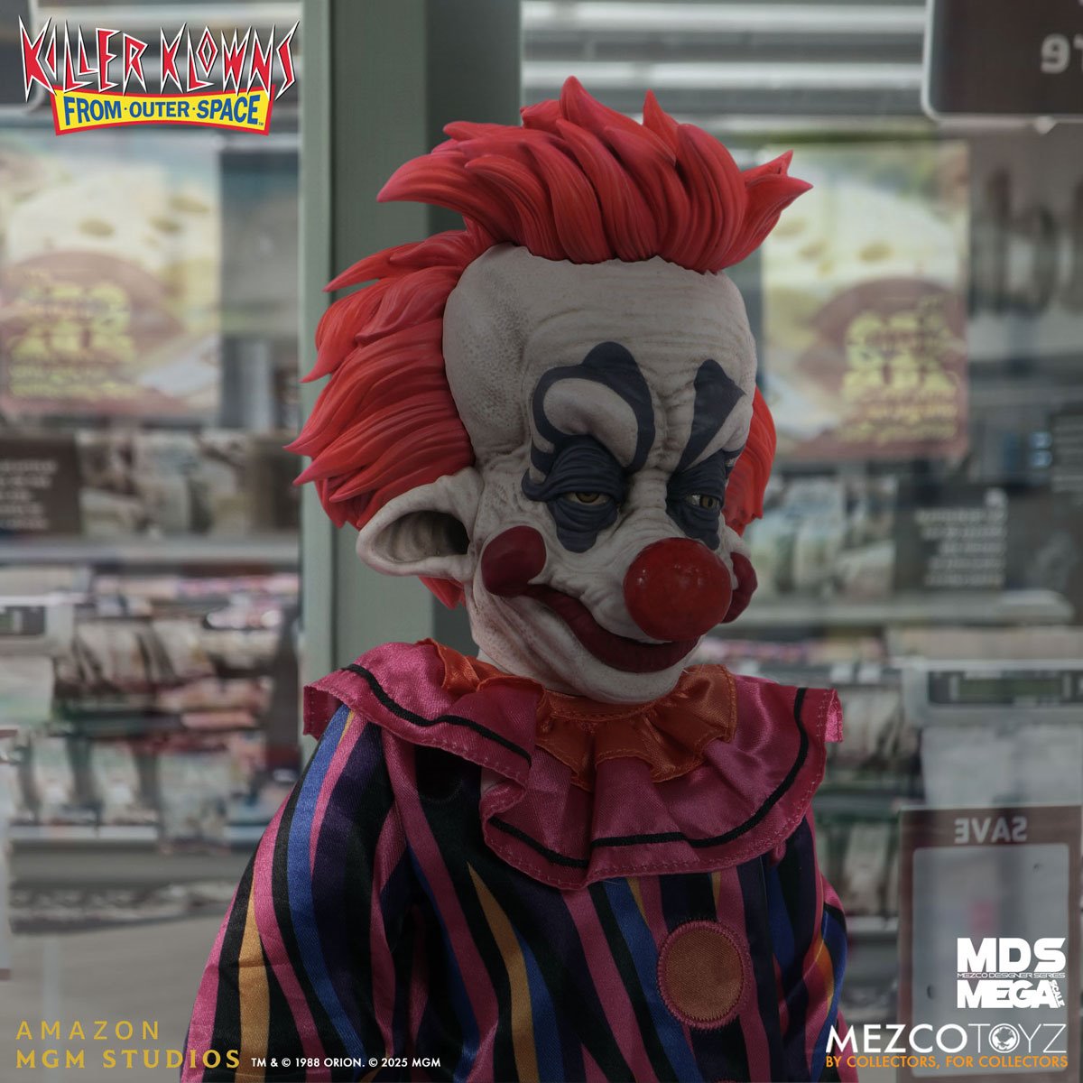Killer Klowns From Outer Space Rudy with Sound Mezco Designer Series Mega-Scale 15-Inch Doll