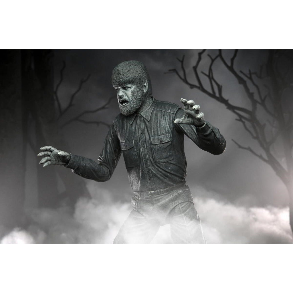Universal Monsters Ultimate Wolf Man Black and White Version 7-Inch Scale Action Figure