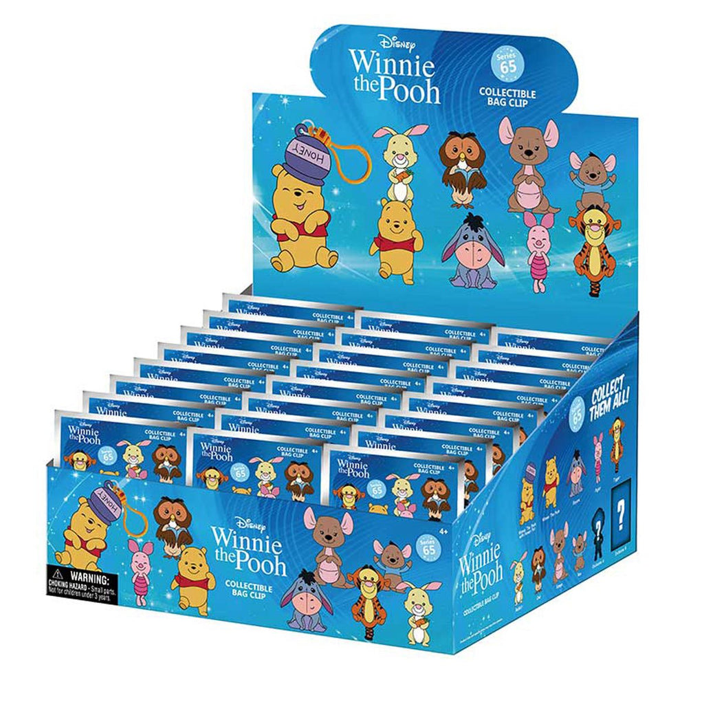 Winnie the Pooh Series 2 3D Foam Bag Clip Display Case of 24