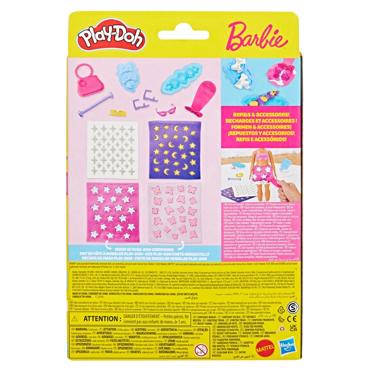Play-Doh Barbie Designer Pattern Packs Wave 1 Set of 3
