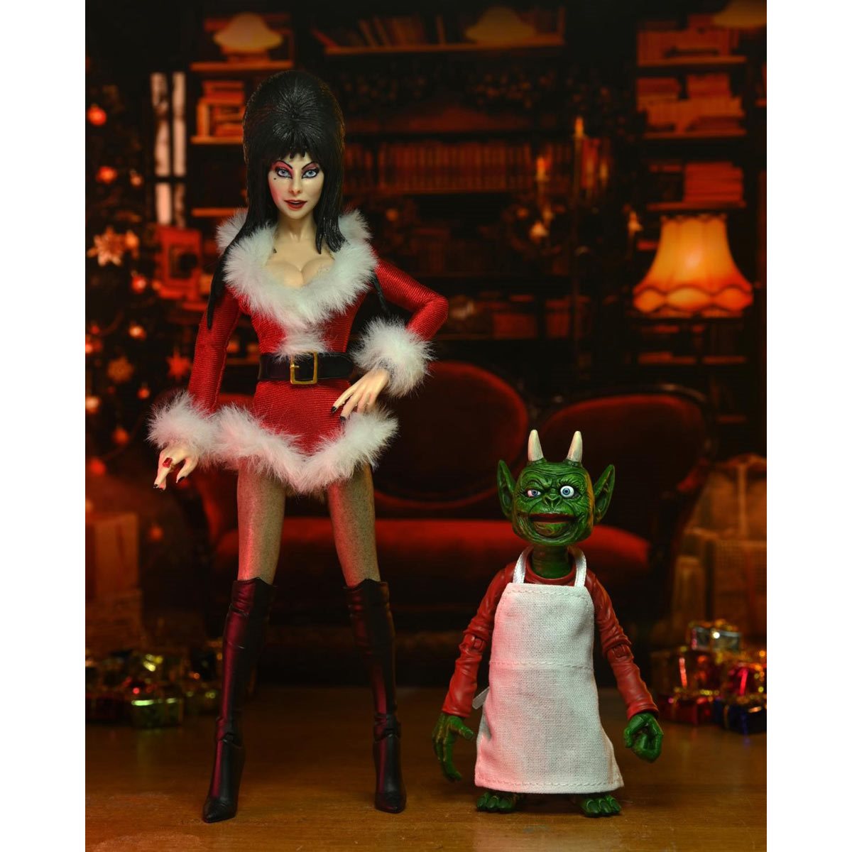 Elvira Very Scary Xmas Elvira 8-Inch Clothed Action Figure