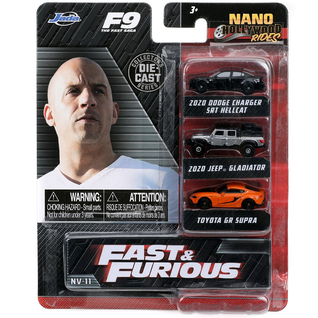 Fast and Furious Nano Hollywood Rides F9 3-Pack