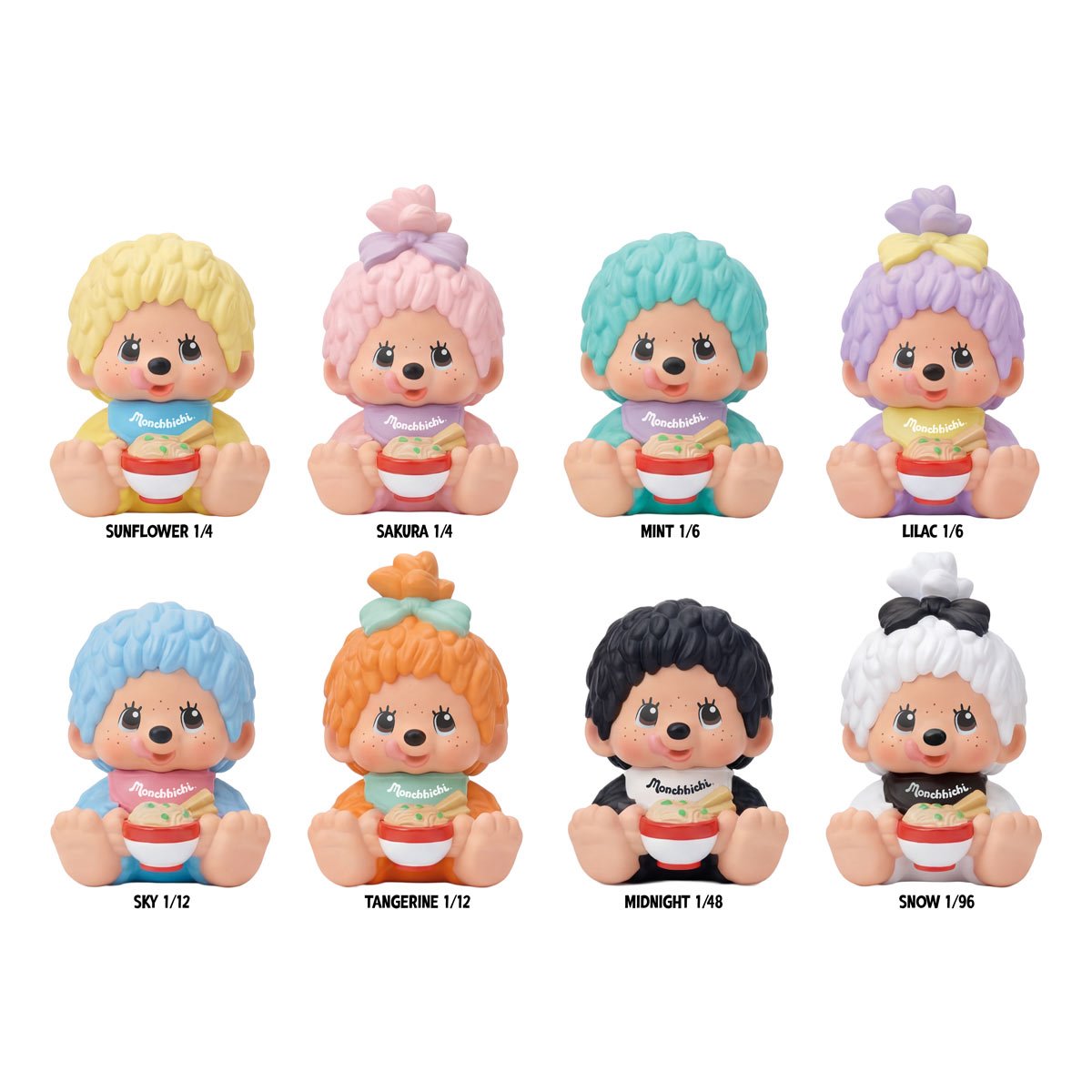 Monchhichi Sakura Series Rokimoto Cup Vinyl Figure Display Case of 12