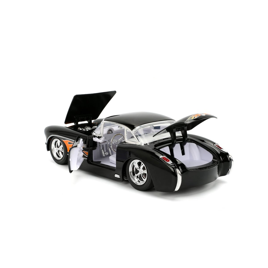 Bigtime Muscle 1957 Black Chevrolet Corvette 1:24 Scale Die-Cast Metal Vehicle