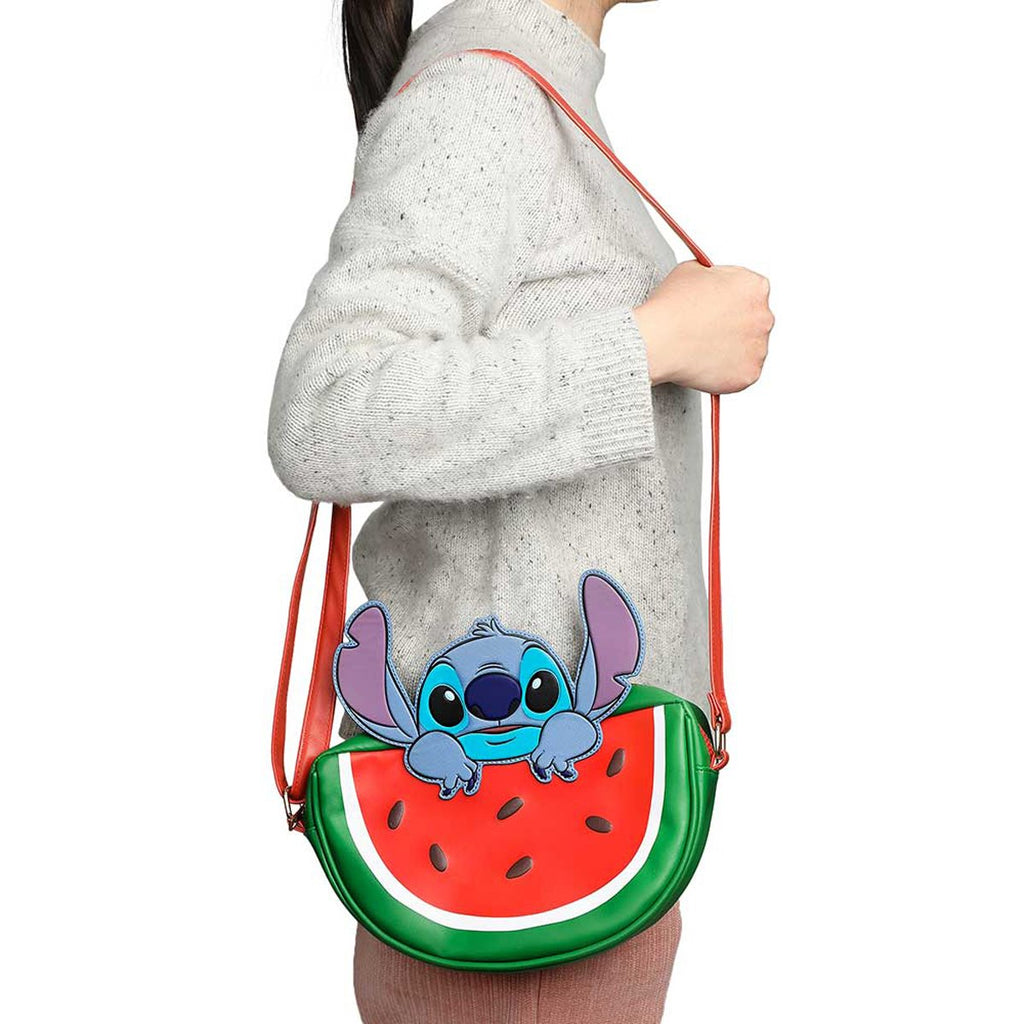 Lilo and Stitch Stitch 3D Watermelon Shaped Crossbody Bag