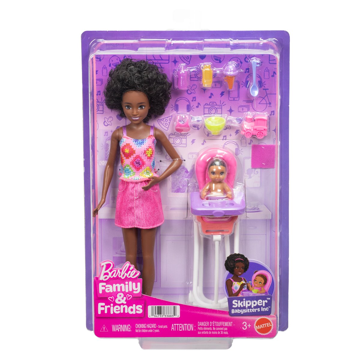 Barbie Family & Friends High Chair Playset and Doll