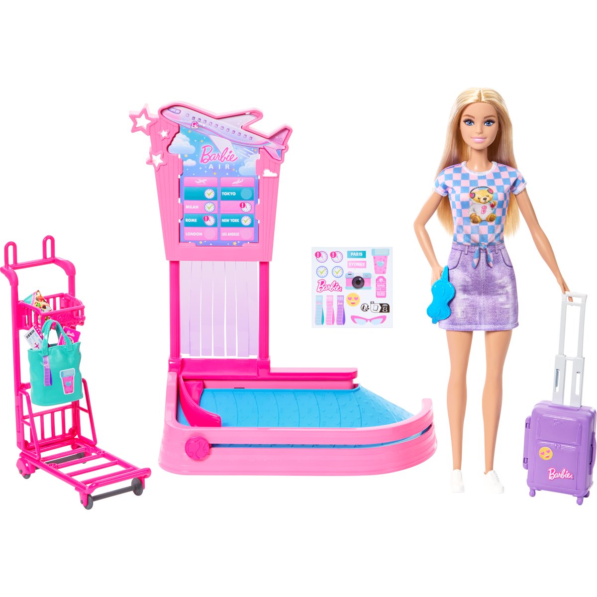 Barbie Family & Friends Baggage Claim Playset