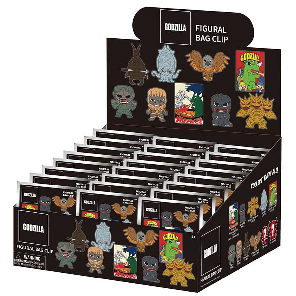 Godzilla Series 7 3D Foam Bag Clip Random 6-Pack