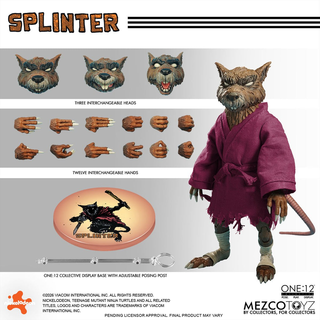 Teenage Mutant Ninja Turtles Master Splinter One:12 Collective Action Figure