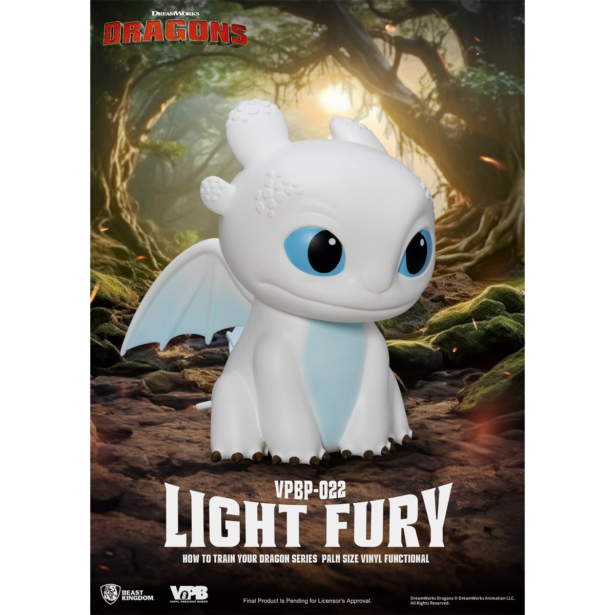 How to Train Your Dragon Light Fury VPBP-022 Palm Size Vinyl Functional Piggy Bank