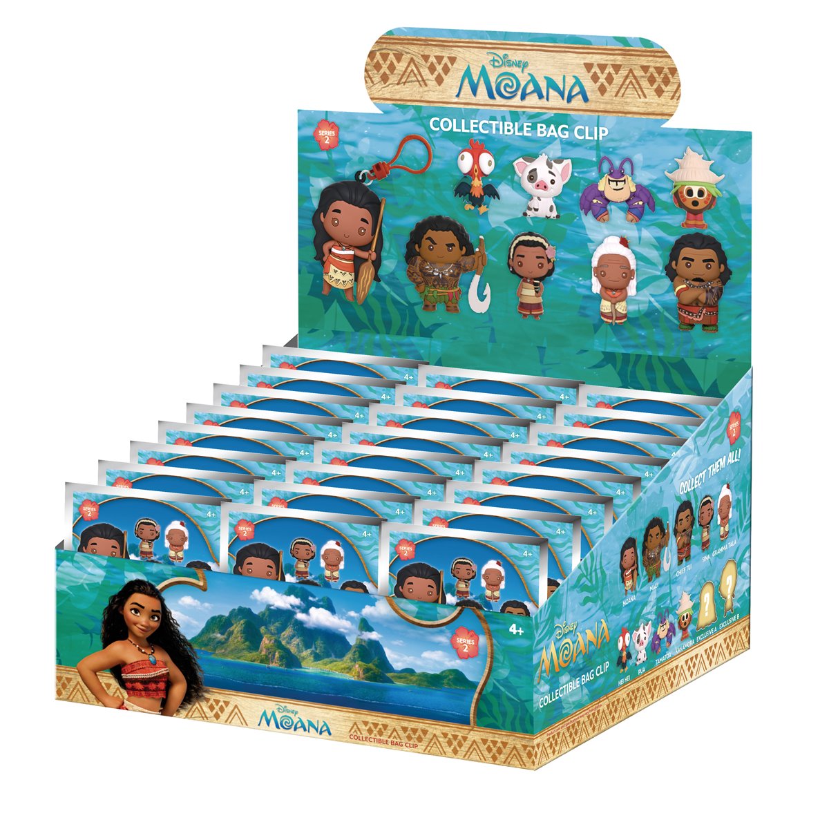 Moana Series 2 3D Foam Bag Clip Random 6-Pack