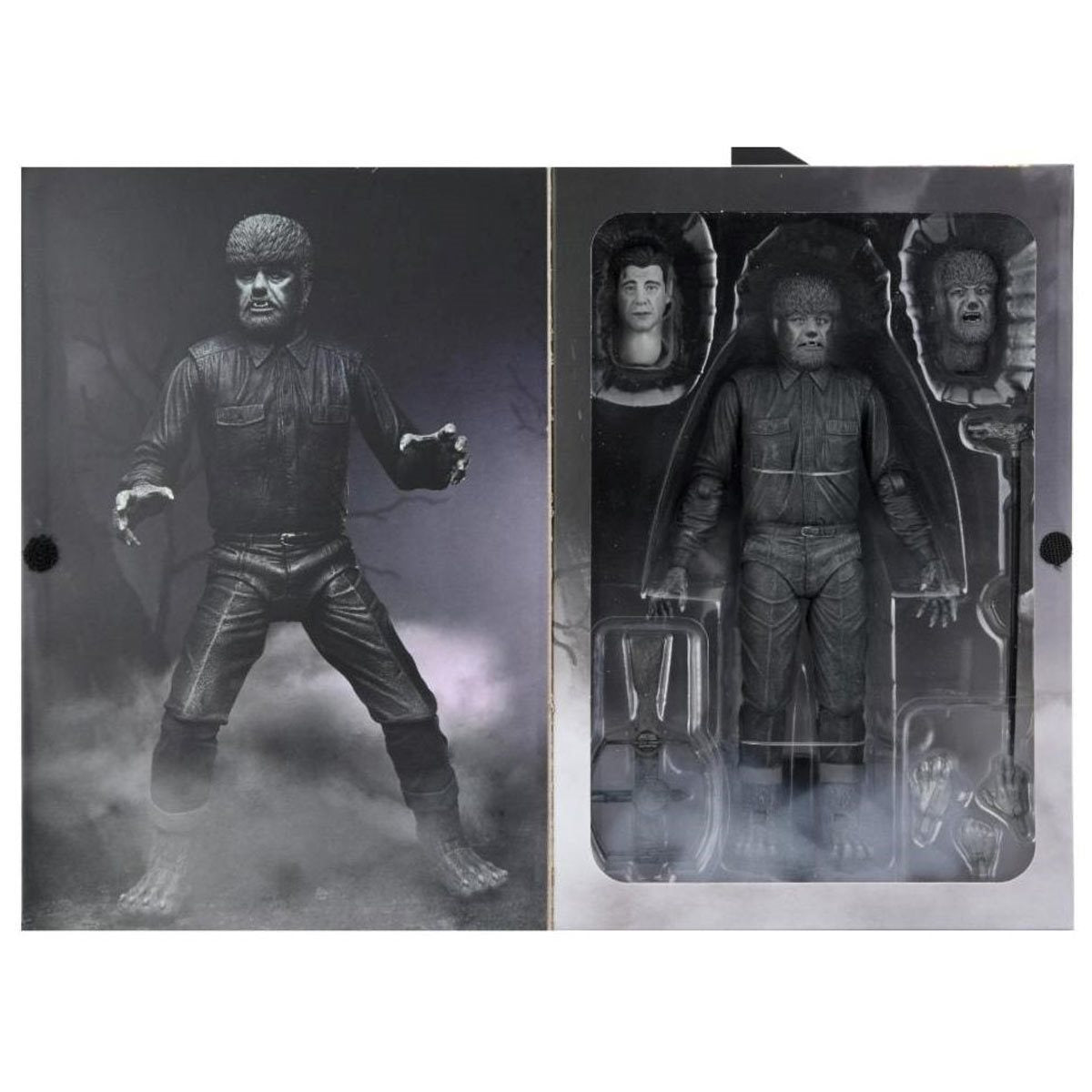 Universal Monsters Ultimate Wolf Man Black and White Version 7-Inch Scale Action Figure