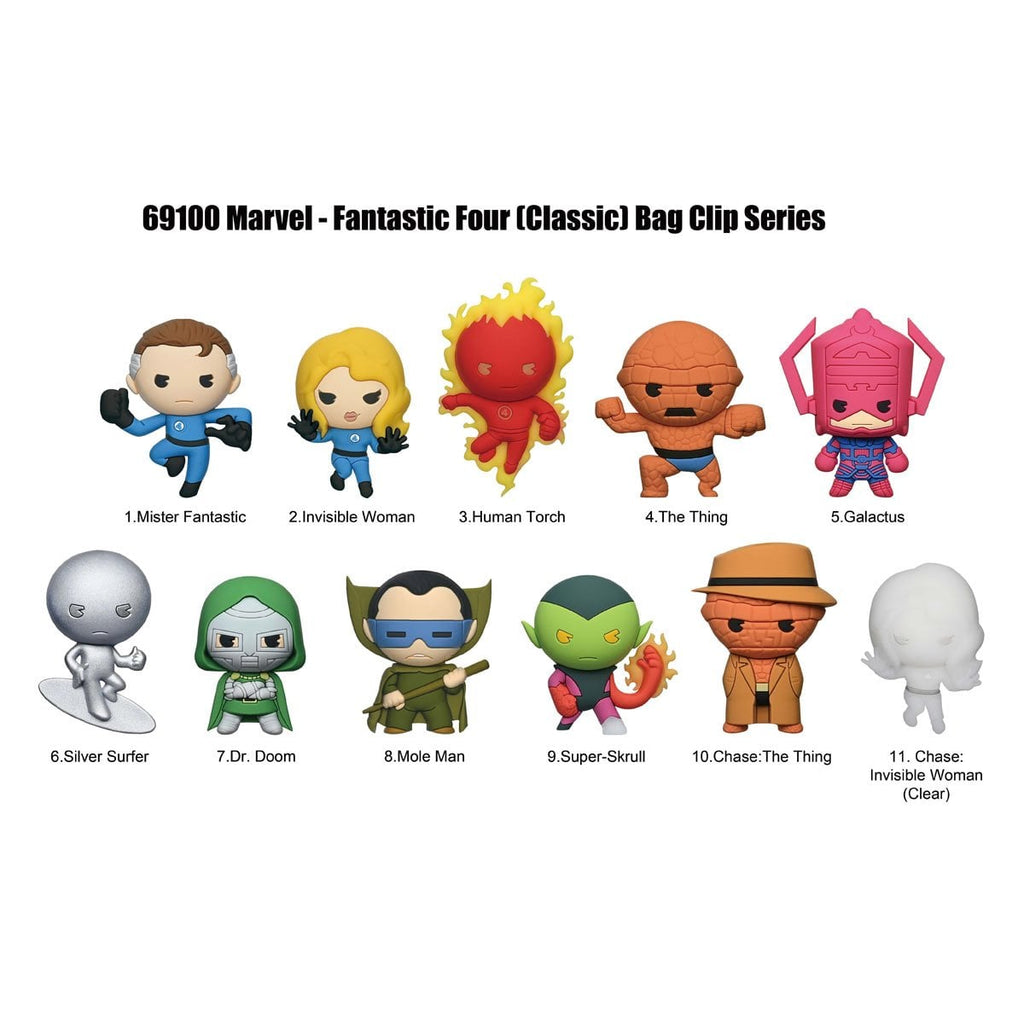 Fantastic Four Classic Series 16 3D Foam Bag Clip Random 6-Pack