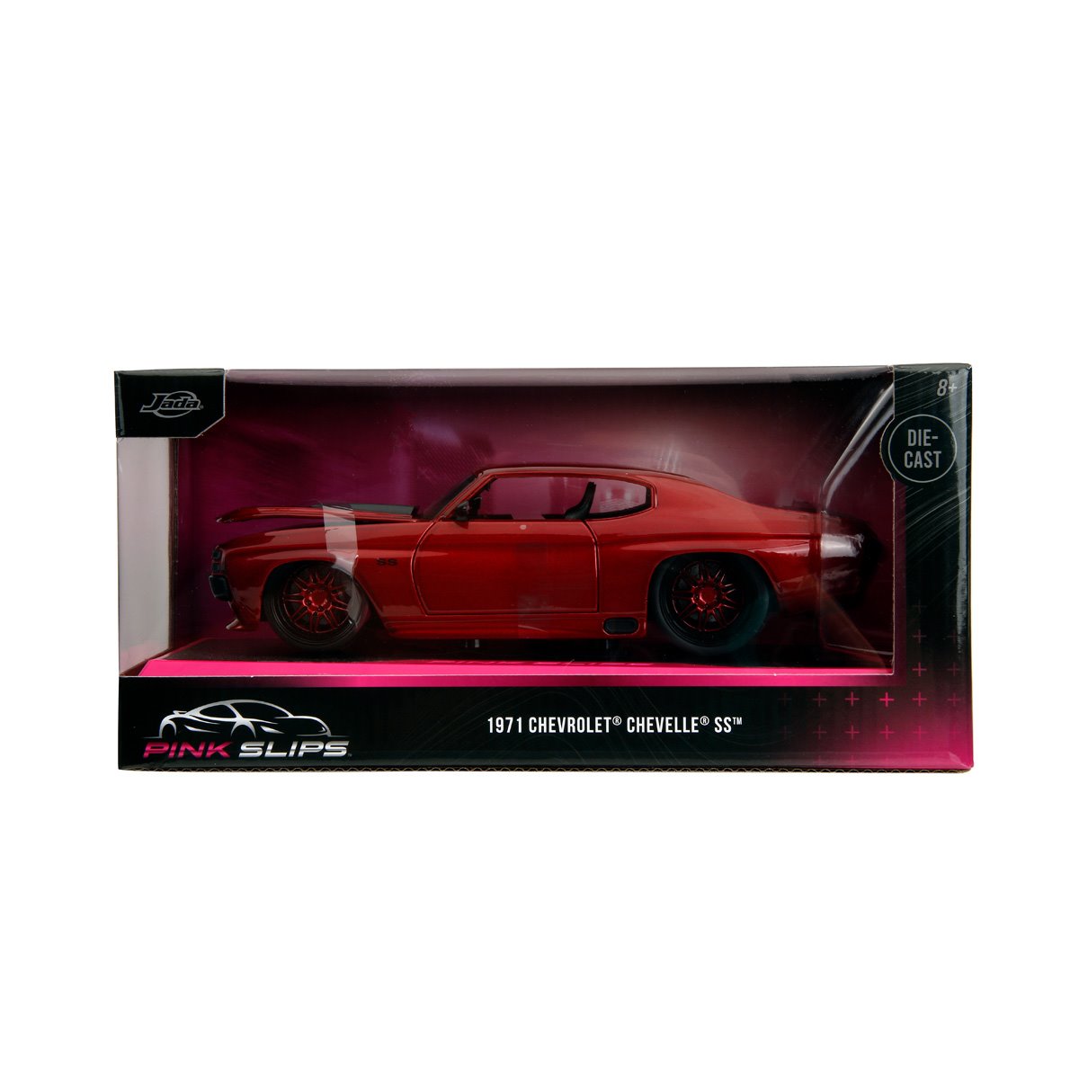 Pink Slips 1971 Chevy SS Candy Red 1:24 Scale Die-Cast Metal Vehicle
