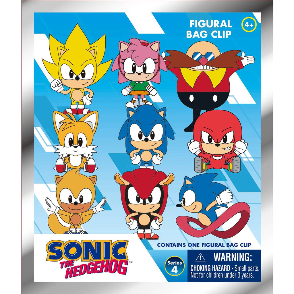 Sonic the Hedgehog Series 4 3D Foam Bag Clip Random 6-Pack