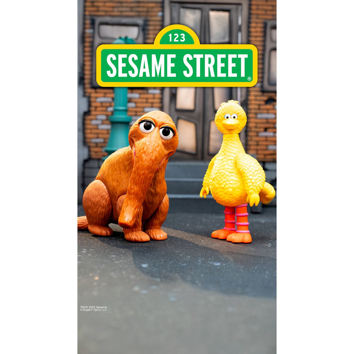 Sesame Street Big Bird and Mr. Snuffleupagus 3 3/4-Inch ReAction Figures
