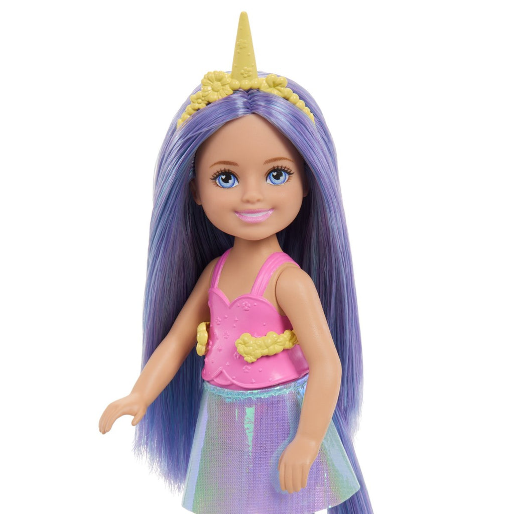 Barbie Chelsea Unicorn Doll with Purple Hair